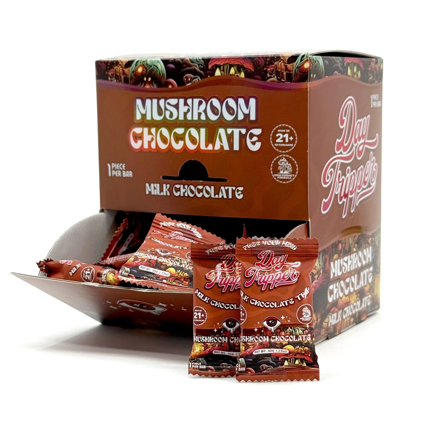 1 Piece Artisan Chocolate Bar (Gravity Fed Display) - 30 Bars/Case - Tree Spirit Wellness