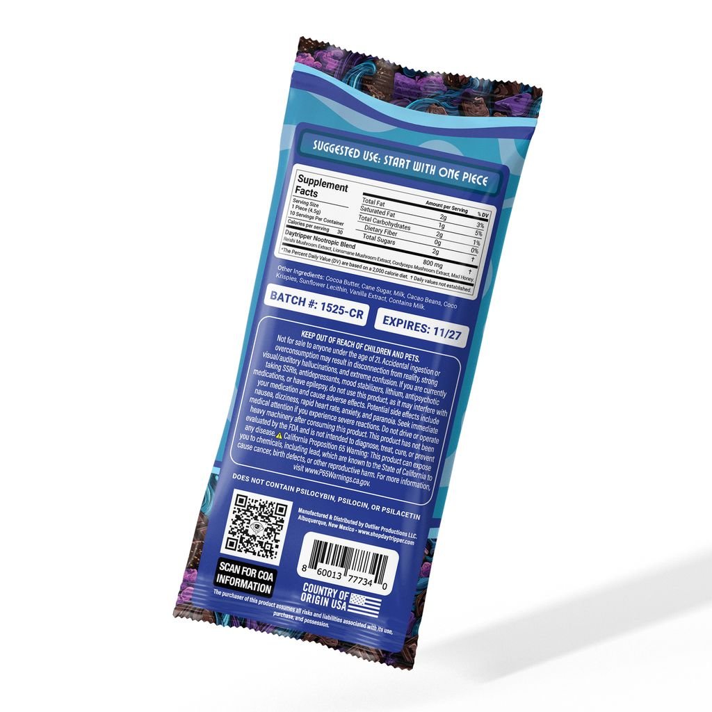 10 Piece Crunch 👁️Milk Chocolate Bar - Tree Spirit Wellness