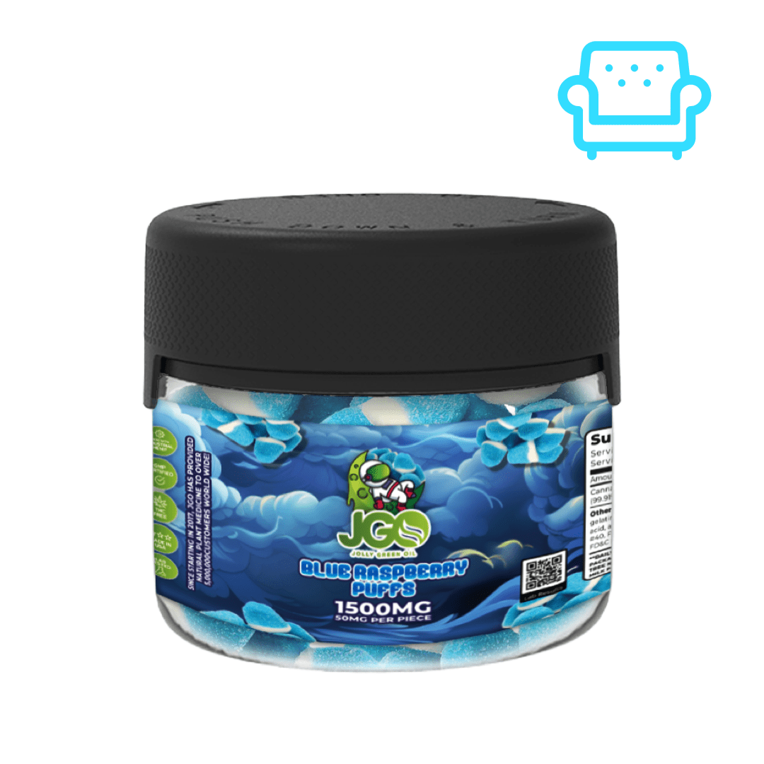 CBD Isolate Gummies - Blue Raspberry Puffs - Tree Spirit Wellness