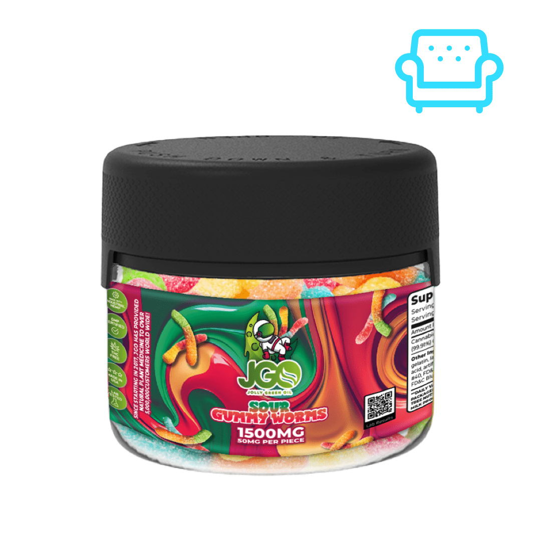 CBD Isolate Gummies - Sour Gummy Worms - Tree Spirit Wellness