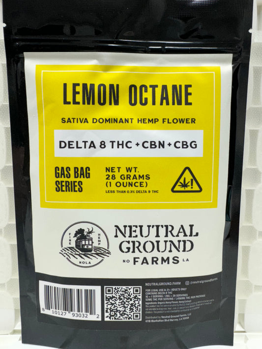 Lemon Octane LOOSE Delta 8 THC flower (shake) 28gr (1oz)