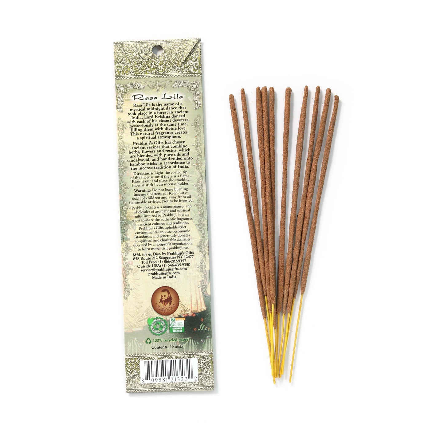 Prabhuji Incense Sticks Rasa Lila - Premium Incense - Agarwood