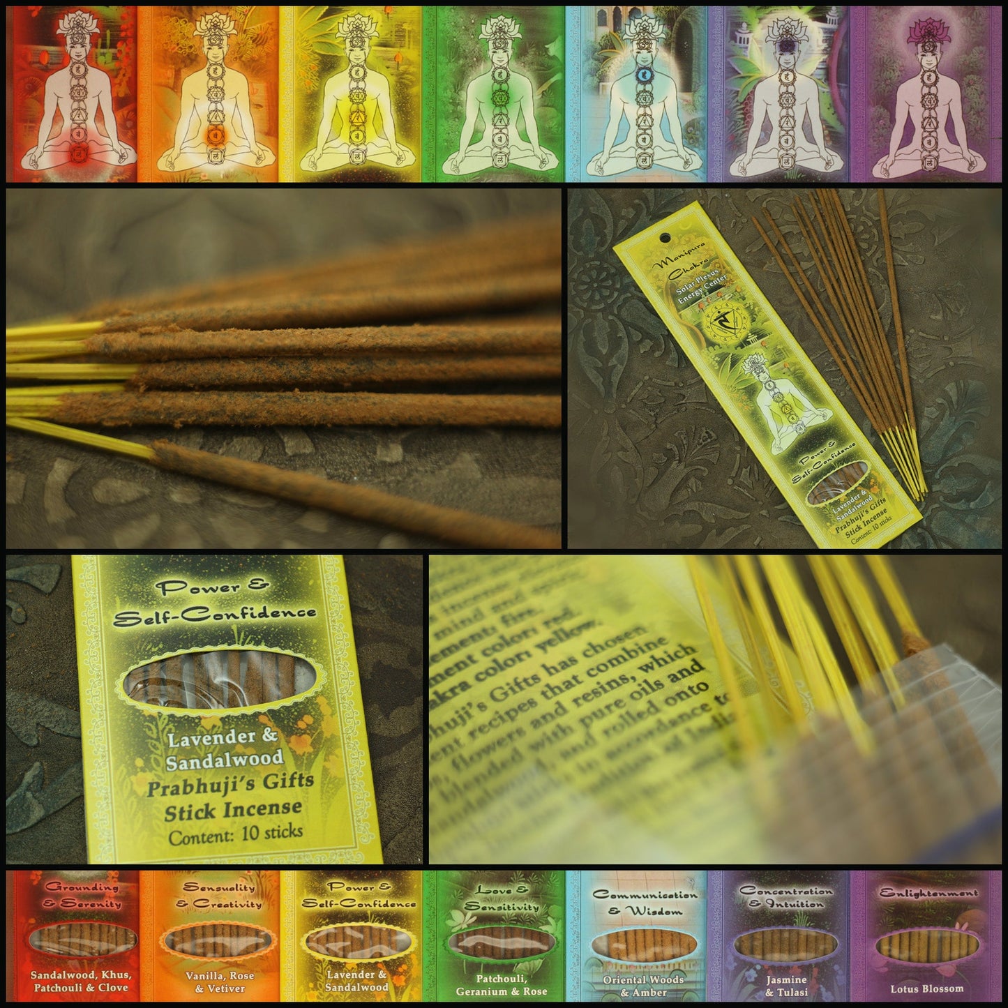 Prabhuji Incense Sticks Solar Plexus Chakra Manipura - Power and Self-confidence