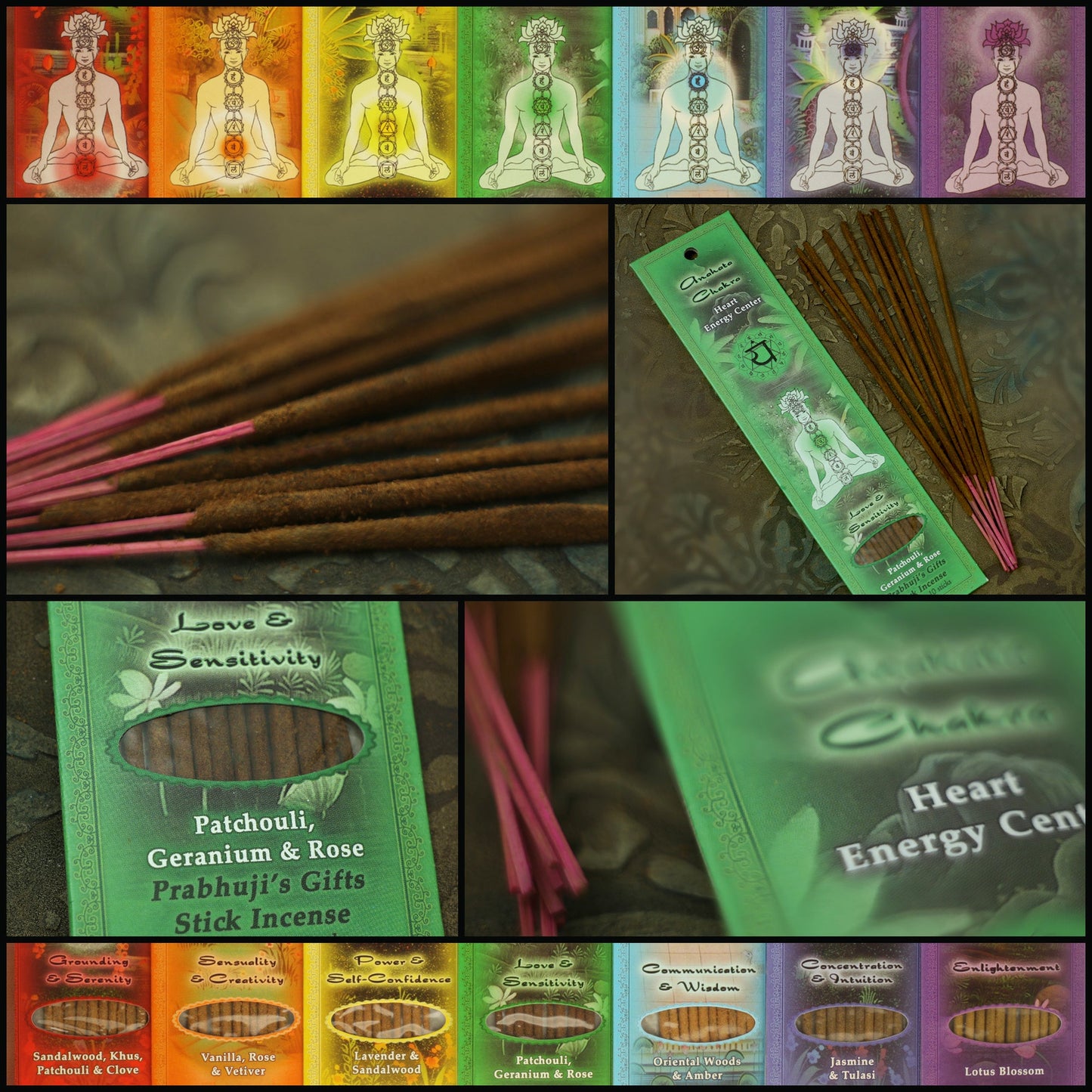 Prabhuji Incense Sticks Heart Chakra Anahata - Love and Sensitivity