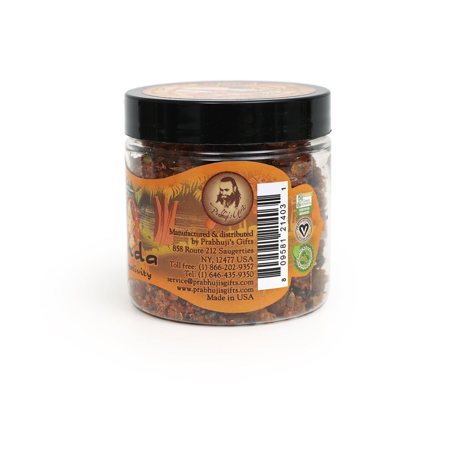 Prabhuji Resin Incense Ananda - Clearing Negativity - 2.4oz jar