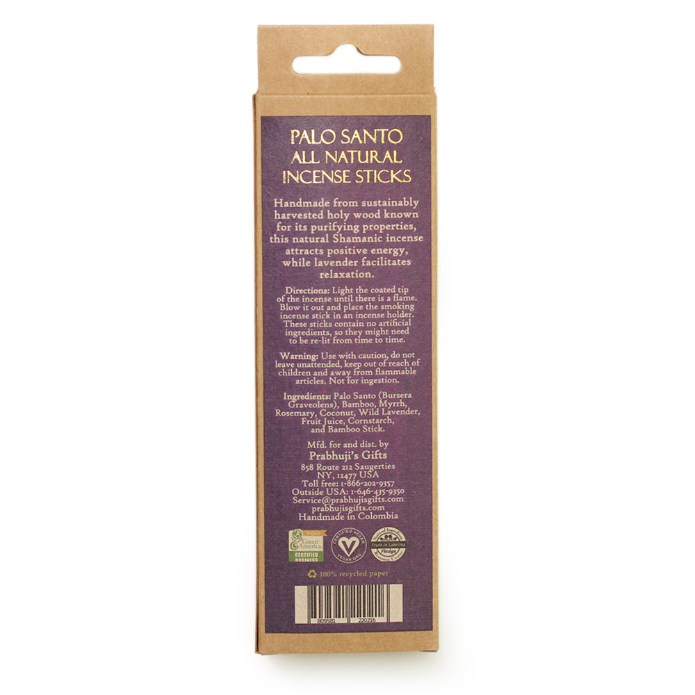 Palo Santo and Wild Herbs Incense Sticks - Relaxation & Meditation - 6 Incense Sticks - Wholesale and Retail Prabhuji's Gifts