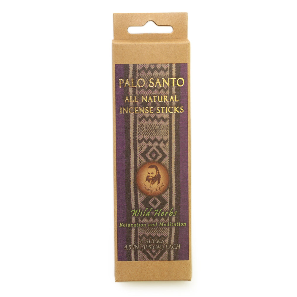 Palo Santo and Wild Herbs Incense Sticks - Relaxation & Meditation - 6 Incense Sticks - Wholesale and Retail Prabhuji's Gifts