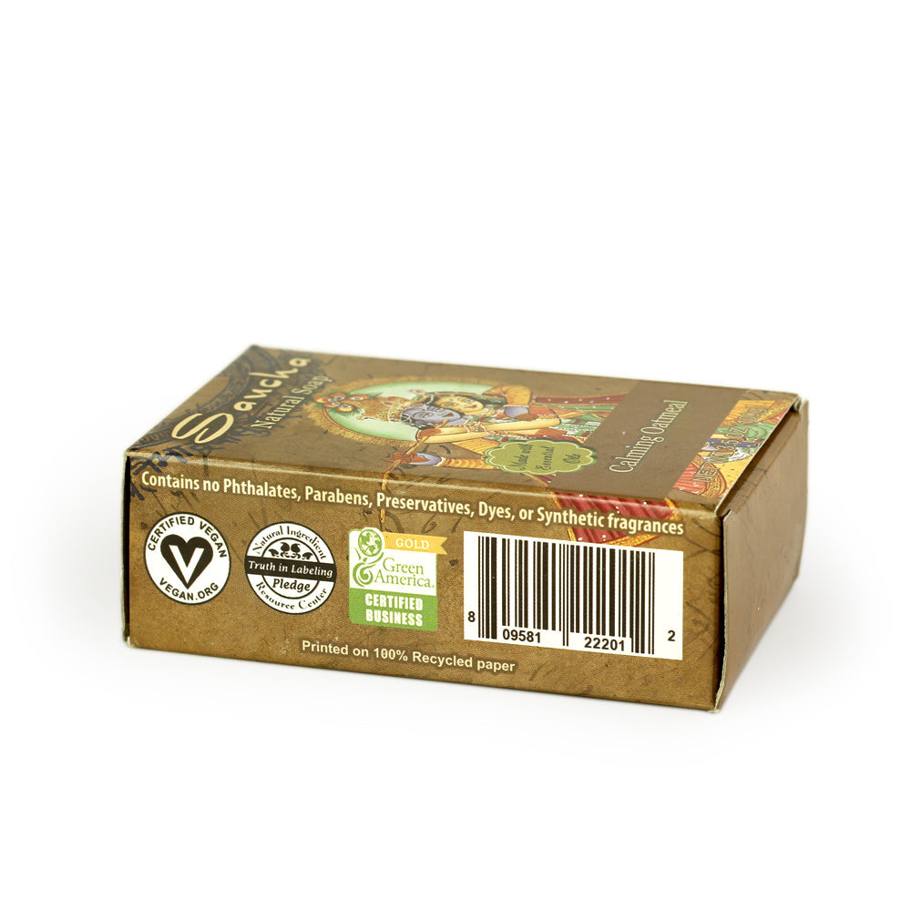 Soap Bar Saucha - Natural Calming Oatmeal - 3.5 oz (100g) - Wholesale and Retail Prabhuji's Gifts