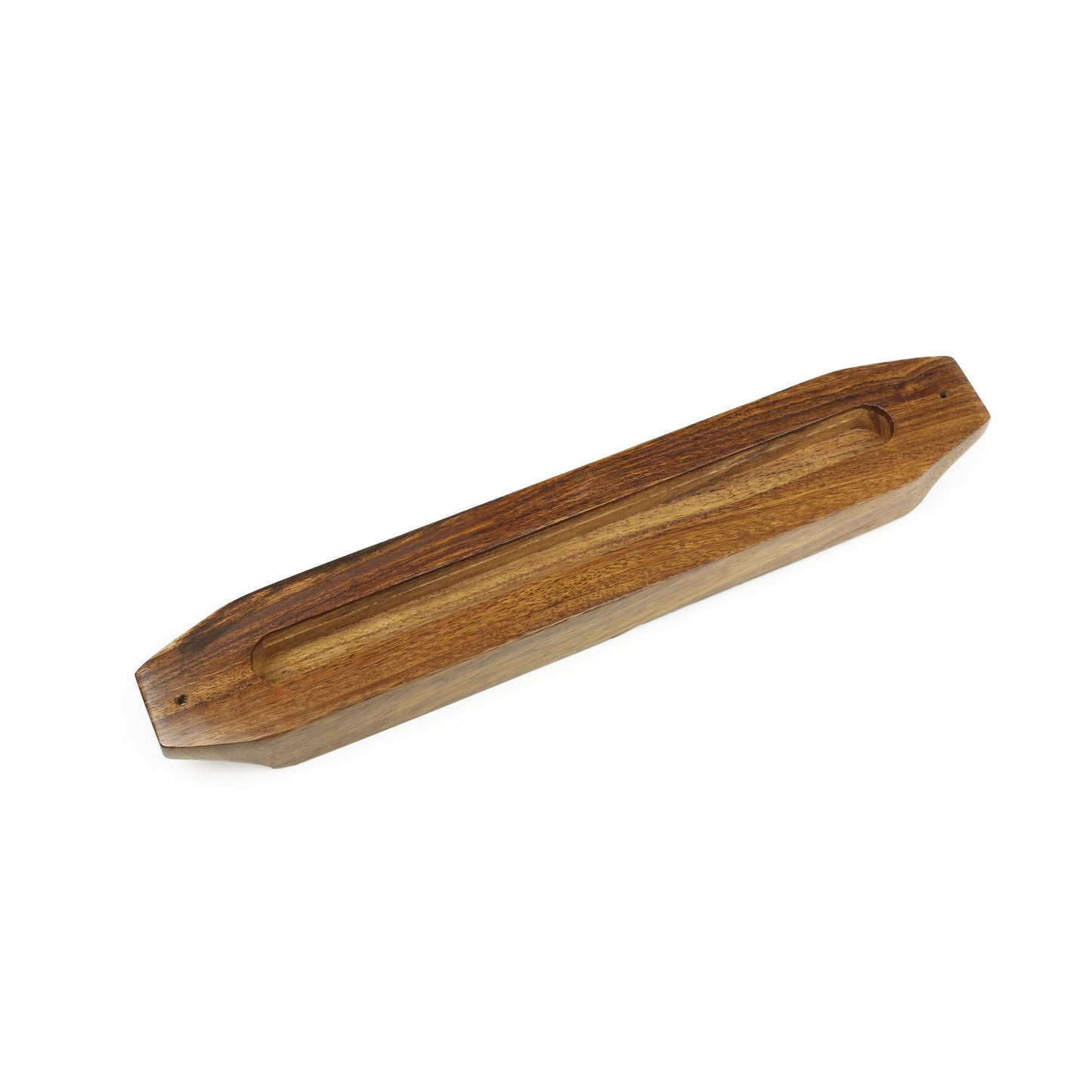Prabhuji Decor - Wooden Mezuzah Case 9"x1.5" Peacock