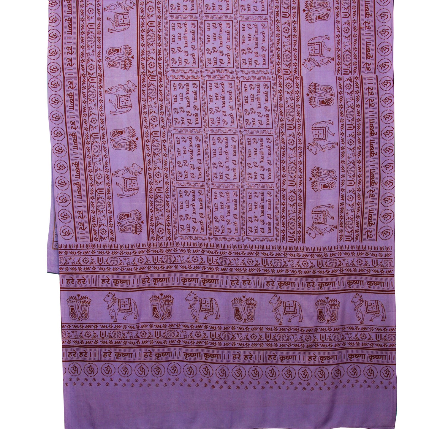 Prabhuji Meditation Yoga Prayer Shawl - Maha Mantra - Purple Large