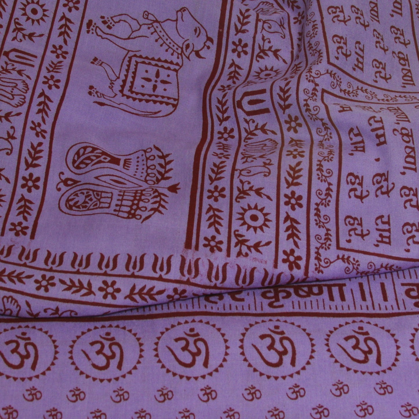 Prabhuji Meditation Yoga Prayer Shawl - Maha Mantra - Purple Large