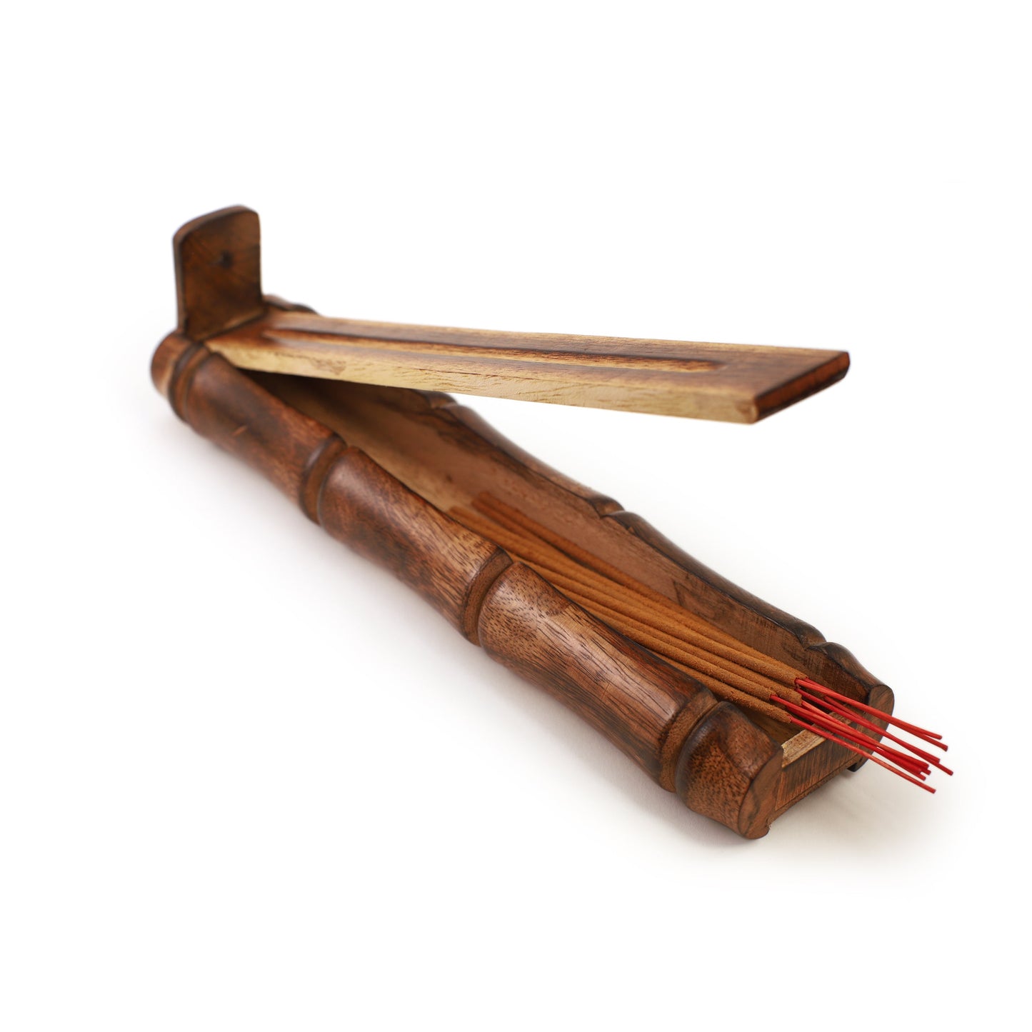 Prabhuji Incense Burner - Bamboo Holder and Storage - 12 inches