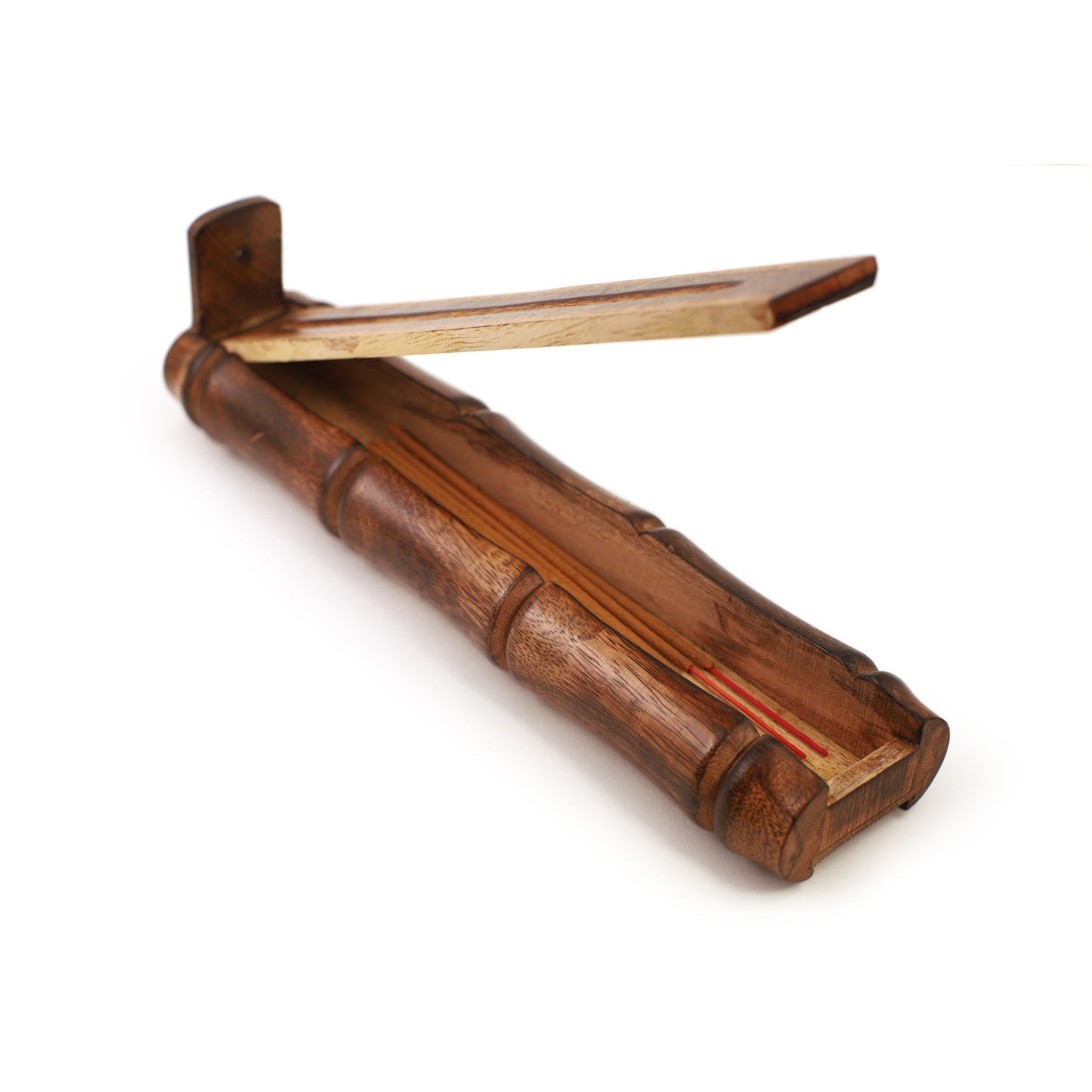 Prabhuji Incense Burner - Bamboo Holder and Storage - 12 inches