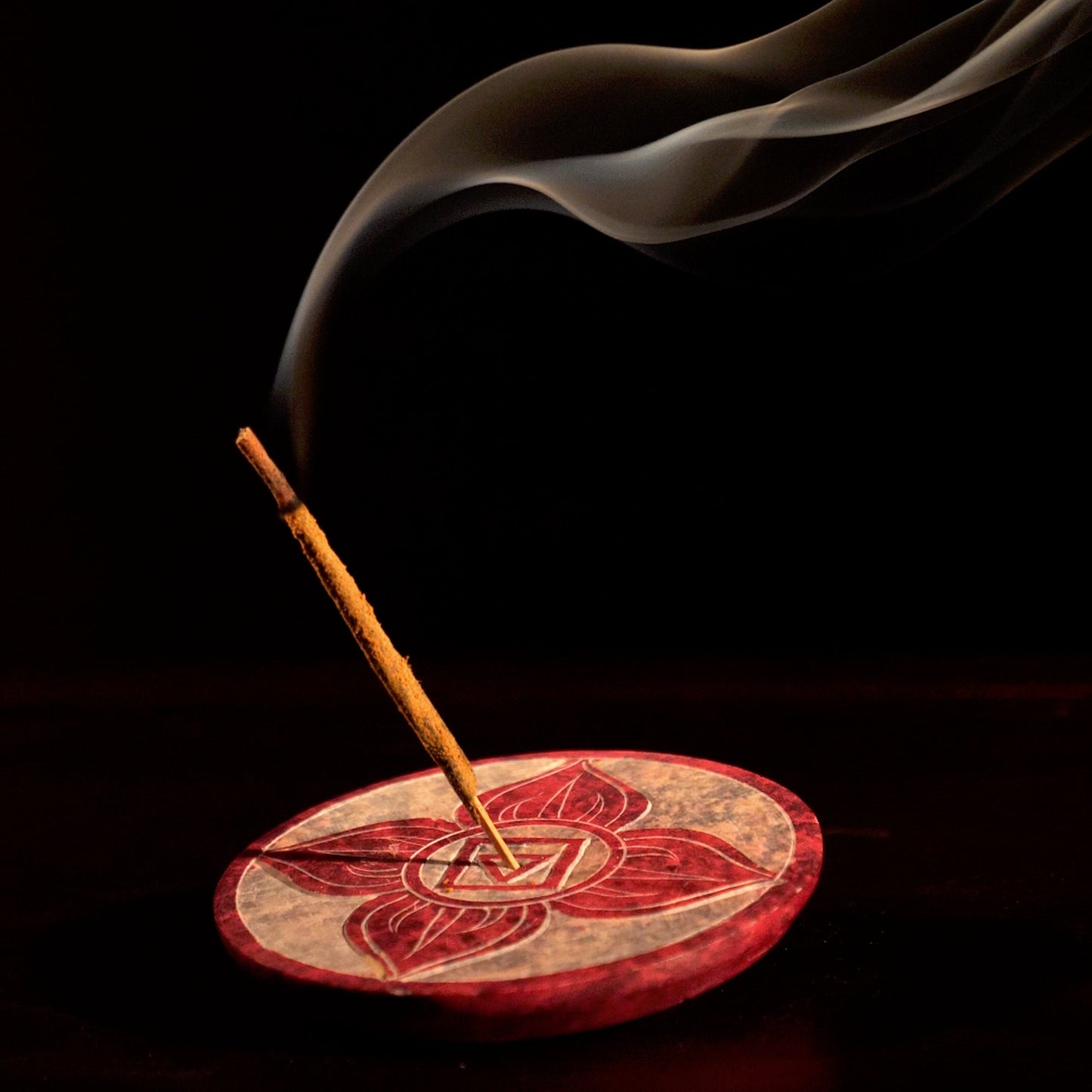 Prabhuji Incense Burner - Soapstone Plate Root Chakra Muladhara 3"