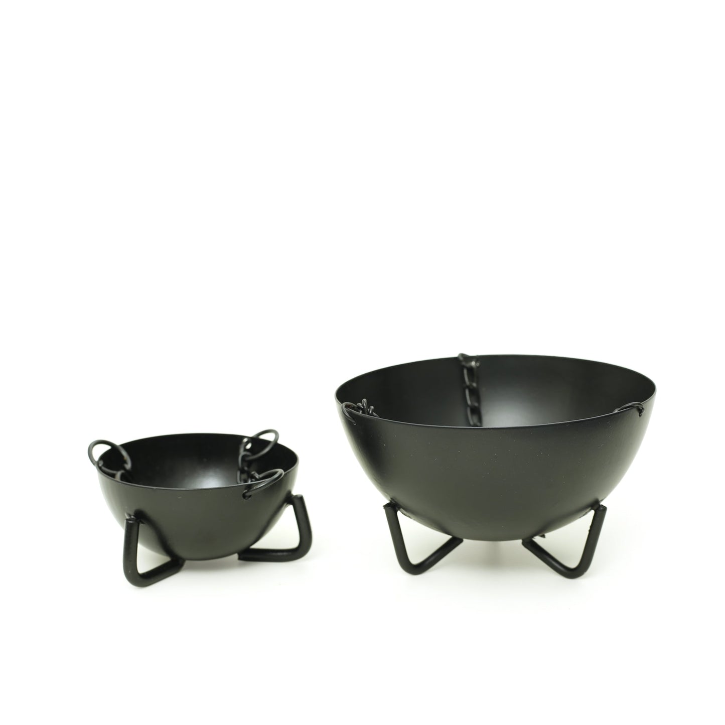 Prabhuji Burner - Hanging Black Cauldron Small