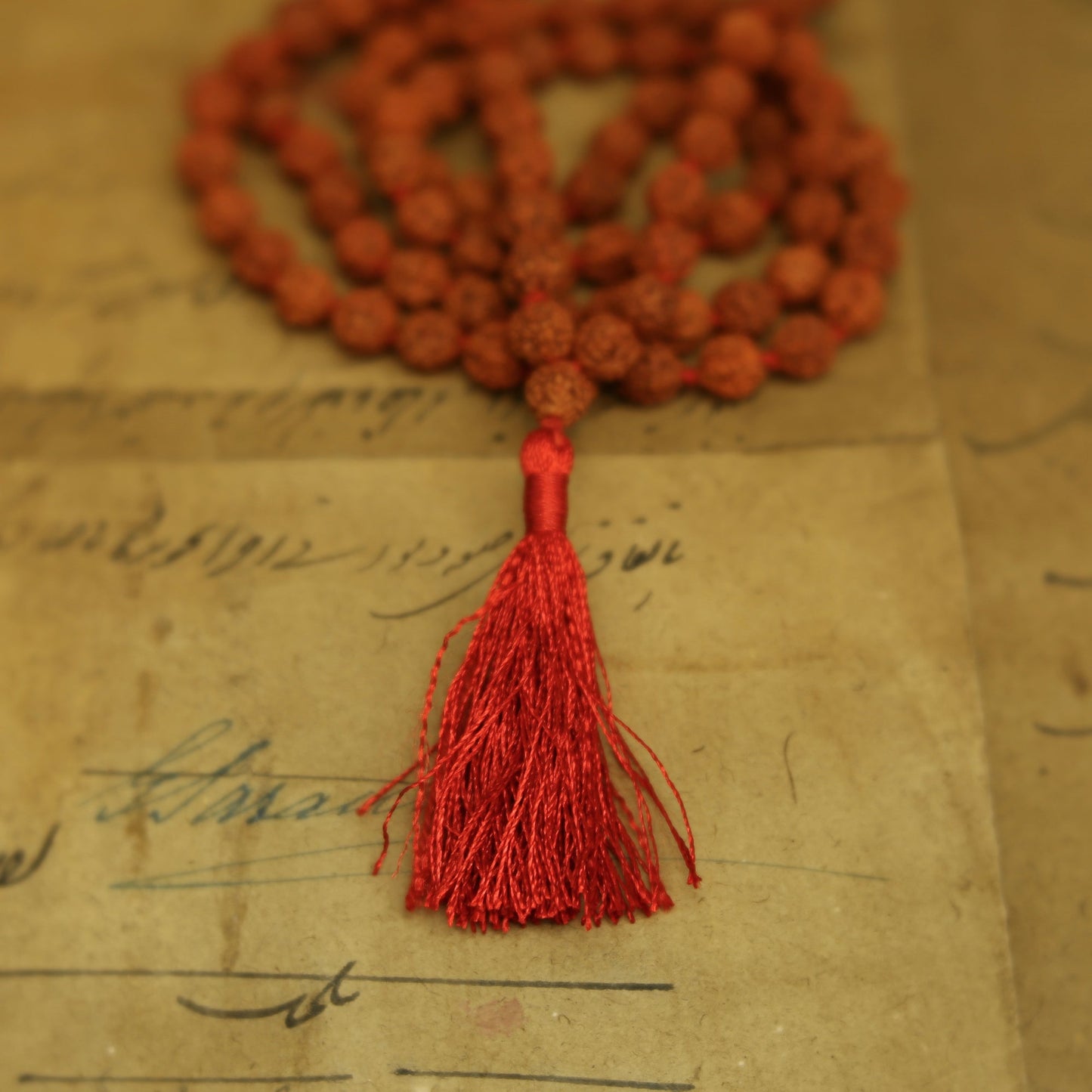 Prabhuji Prayer Mala Beads - Rudraksha - 108 Prayer Beads