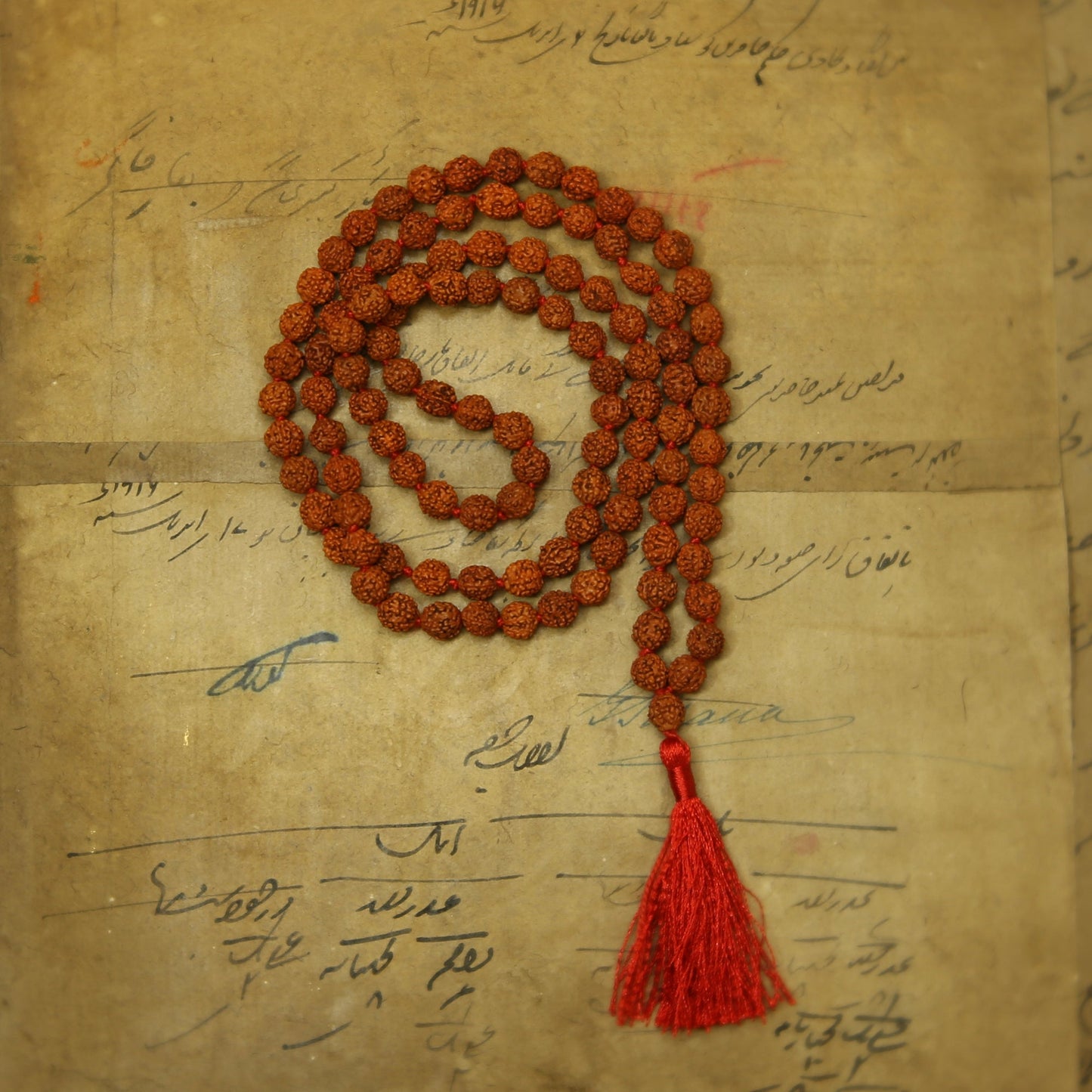 Prabhuji Prayer Mala Beads - Rudraksha - 108 Prayer Beads