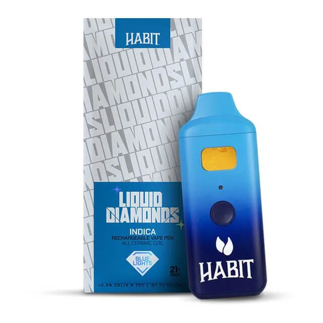 THCP Liquid Diamonds - Blue Lights 2000 mg Rechargeable Vape - 10 Pack - Tree Spirit Wellness