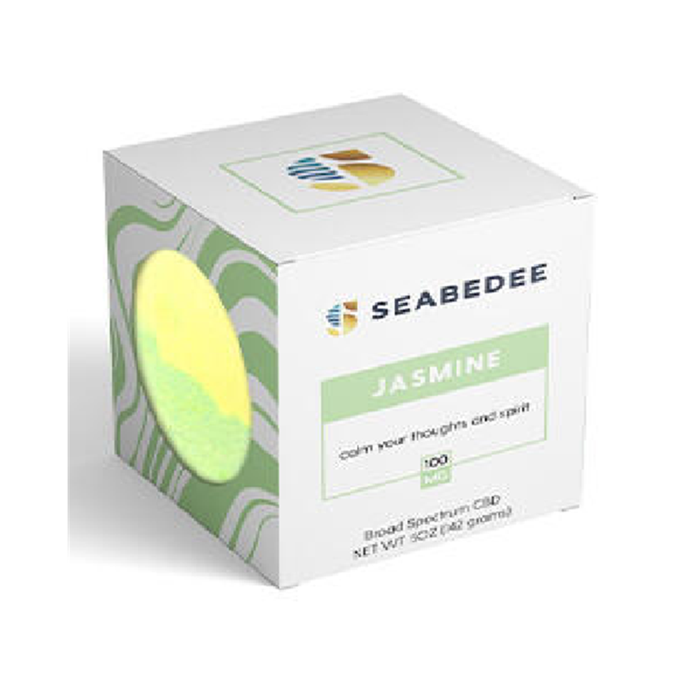 Seabedee Bath Bomb 100mg Cannabinoids - Jasmine - Tree Spirit Wellness