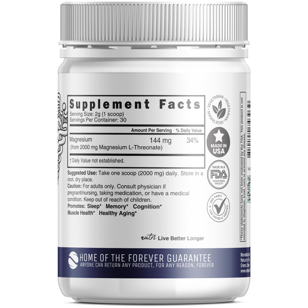 Magnesium L-Threonate Unflavored Powder - Tree Spirit Wellness