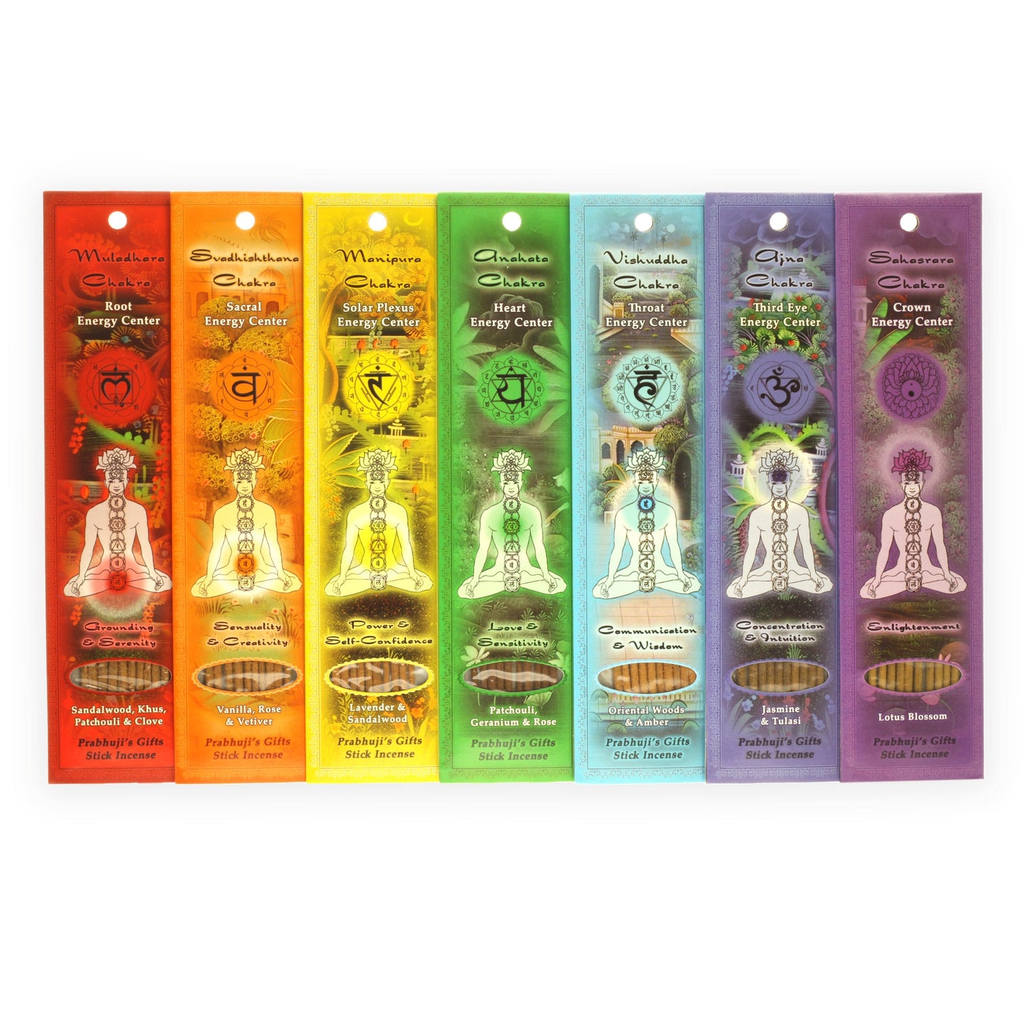 Prabhuji Incense Sticks Root Chakra Muladhara - Grounding and Serenity