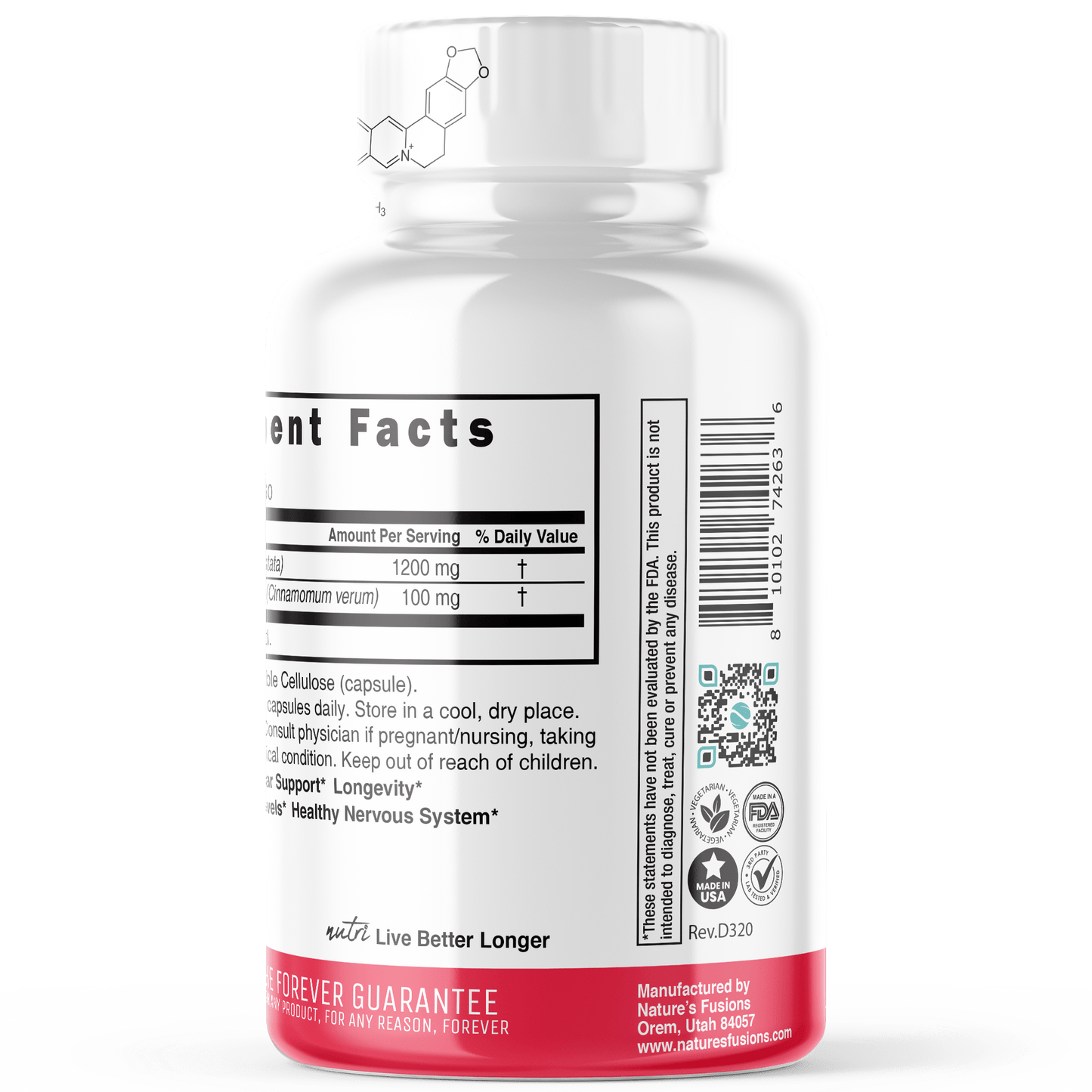 Berberine+ Supplement with Cinnamon Ceylon 1300mg - Tree Spirit Wellness