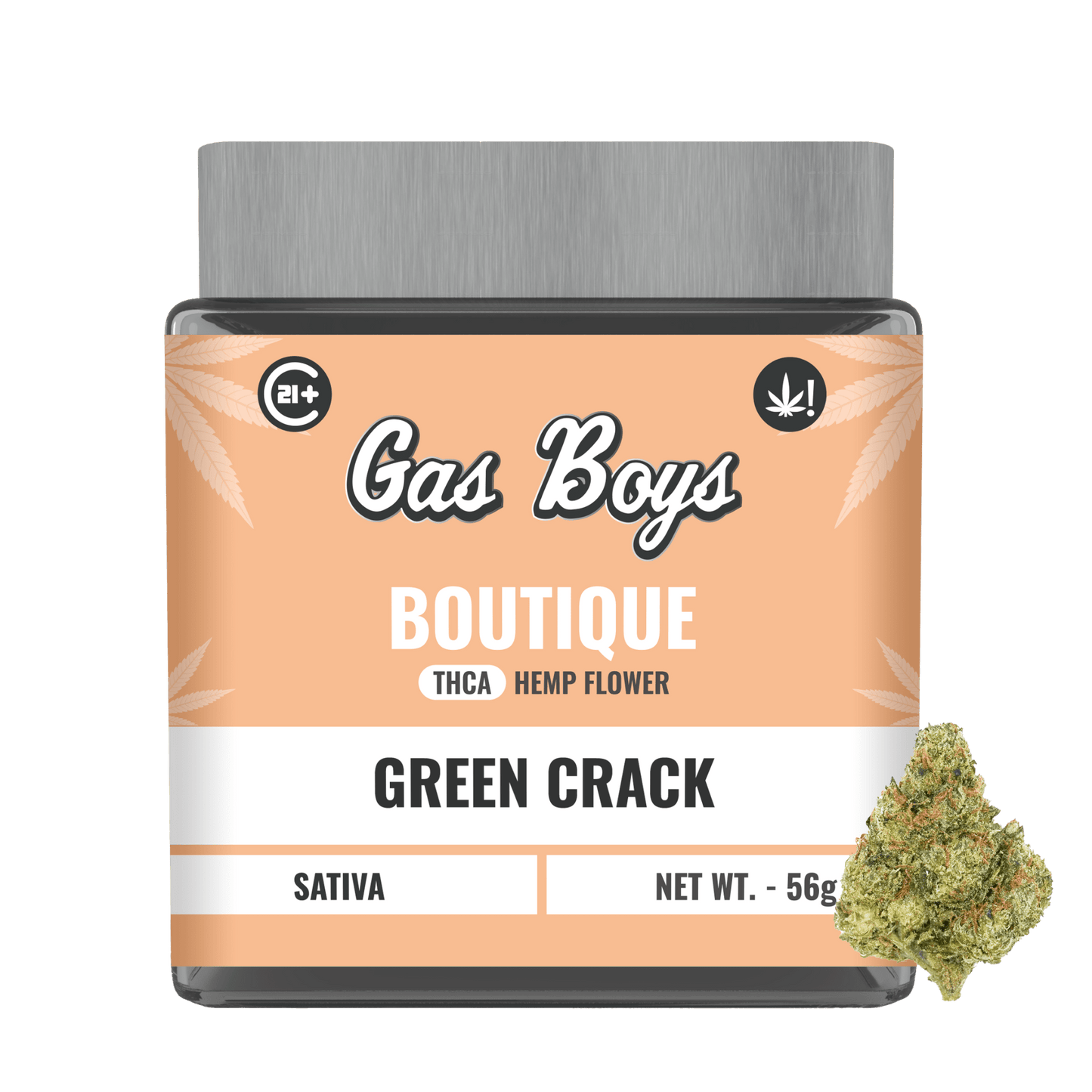 BOUTIQUE THCA FLOWER JAR - Green Crack - Sativa - 2oz - Tree Spirit Wellness