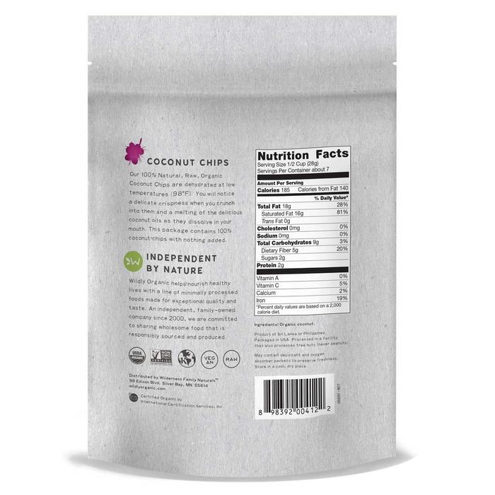 Coconut | Dehydrated at 98 degrees | unsweetened | Certified Organic | chips | 16 OZ - Tree Spirit Wellness