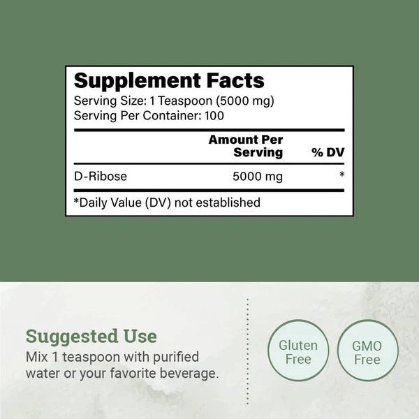 D - Ribose - 500g pwd - Tree Spirit Wellness