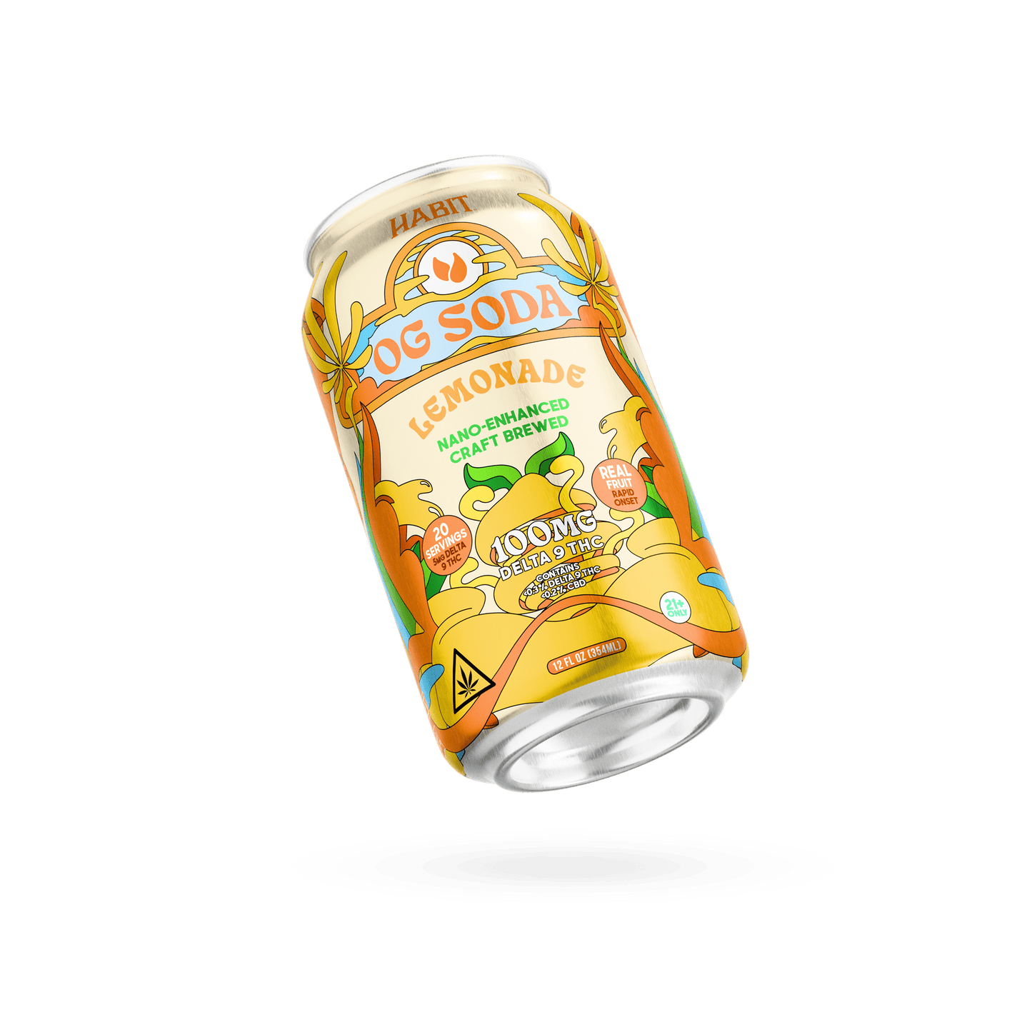 Delta 9 100mg OG Soda - Lemonade - Dynamic - 12pk - Tree Spirit Wellness