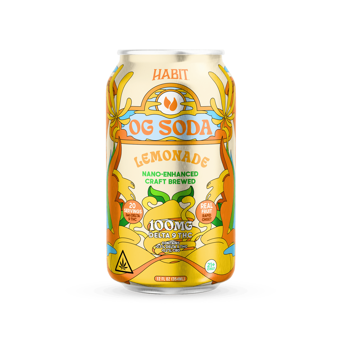 Delta 9 100mg OG Soda - Lemonade - Dynamic - 12pk - Tree Spirit Wellness