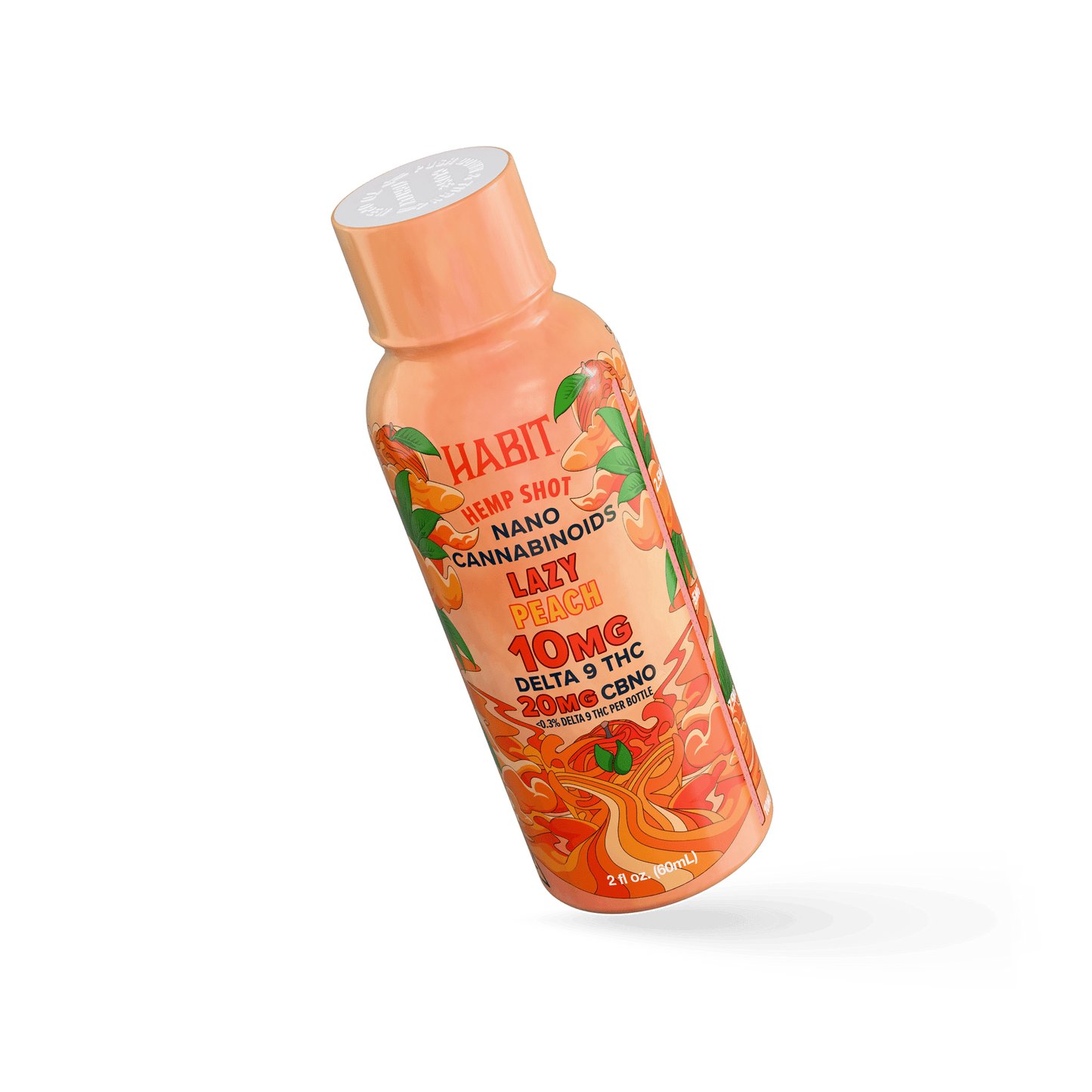Delta 9 Hemp Shots – Lazy Peach (Case of 12) - Tree Spirit Wellness