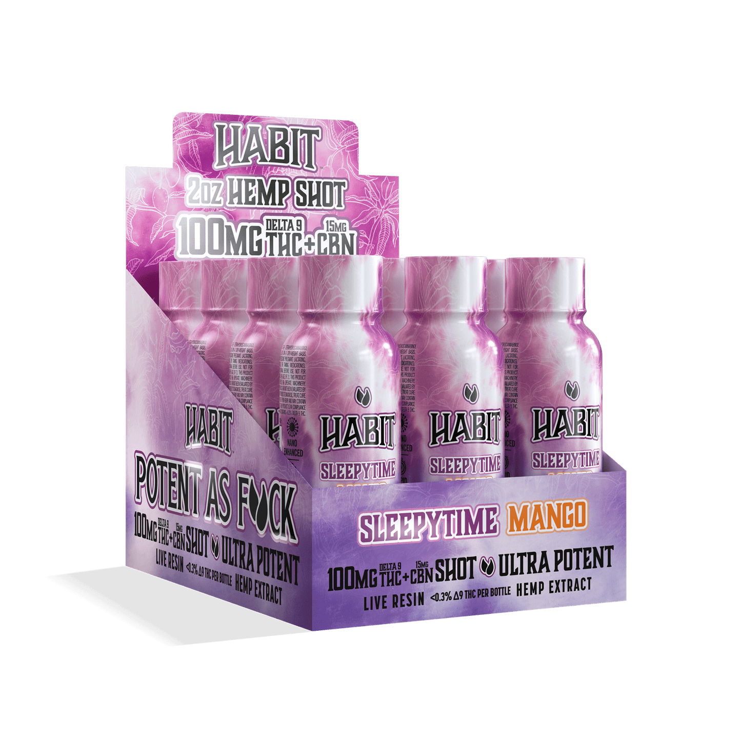 Delta 9 High Spectrum Hemp Shot – 100mg Sleepy Time Mango (Case of 12) - Tree Spirit Wellness