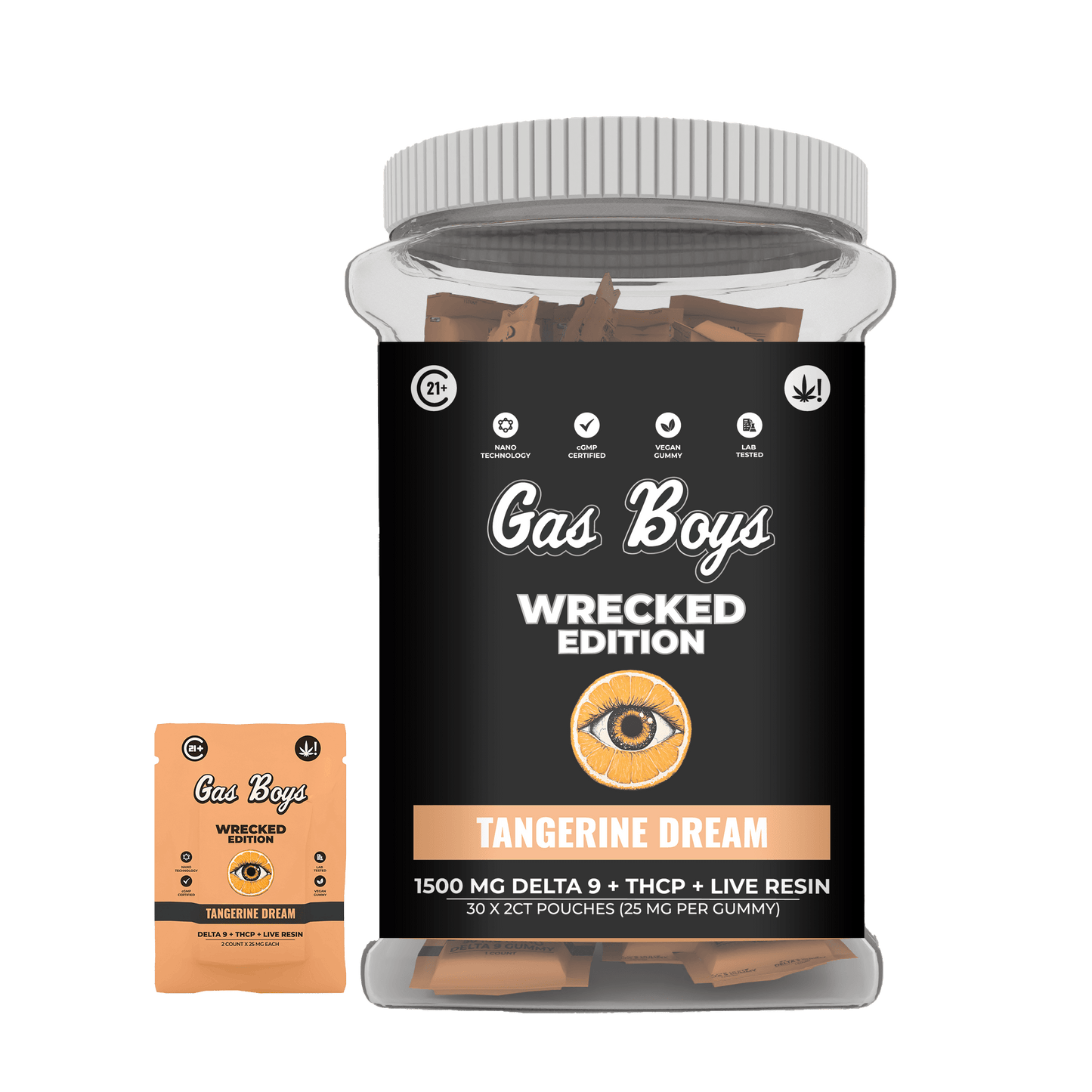 DELTA 9 + THCP + LIVE RESIN Gummies 1500MG JUG (30x2ct pouches) - Tree Spirit Wellness