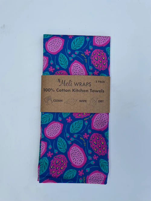Dragonfruit Kitchen Towels Sets - Tree Spirit Wellness