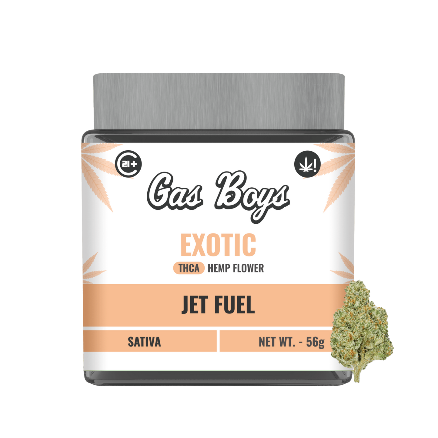 EXOTIC THCA FLOWER JAR - Jet Fuel - Sativa - 2oz - Tree Spirit Wellness