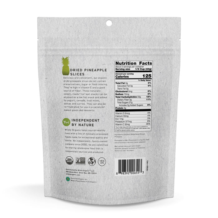 Fruit | Dried | Pineapple | Certified Organic | Sliced | 8 oz.. - Tree Spirit Wellness