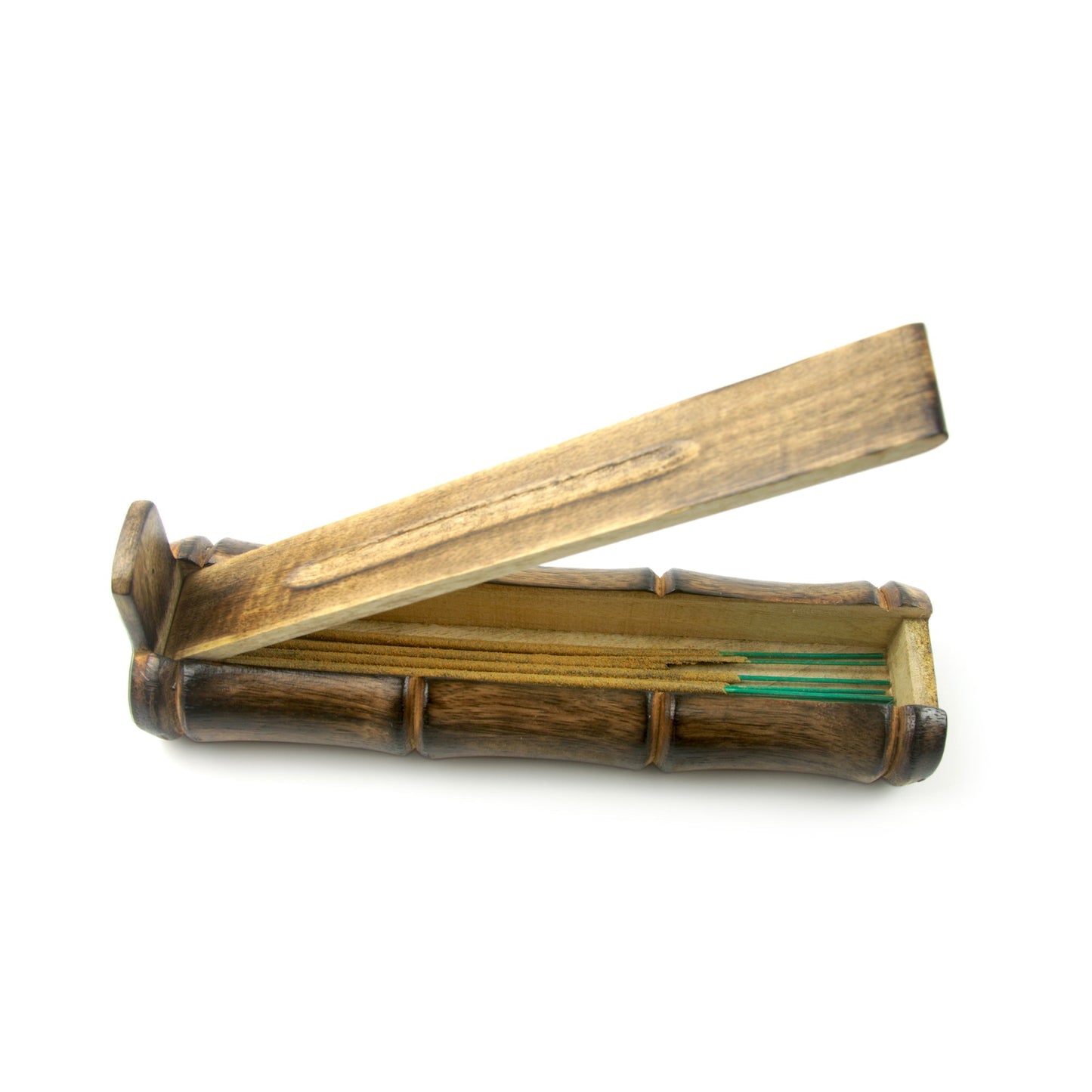 Incense Burner - Bamboo Holder and Storage - Tree Spirit Wellness