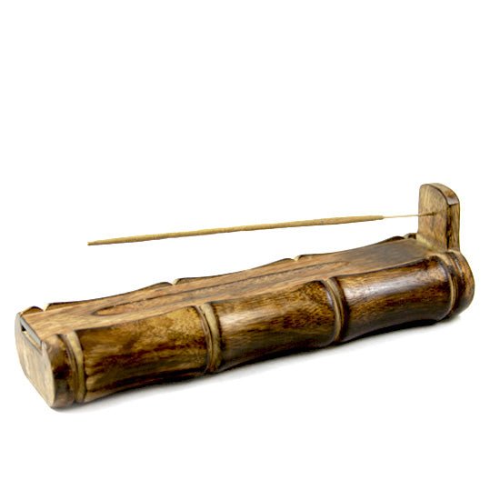 Incense Burner - Bamboo Holder and Storage - Tree Spirit Wellness