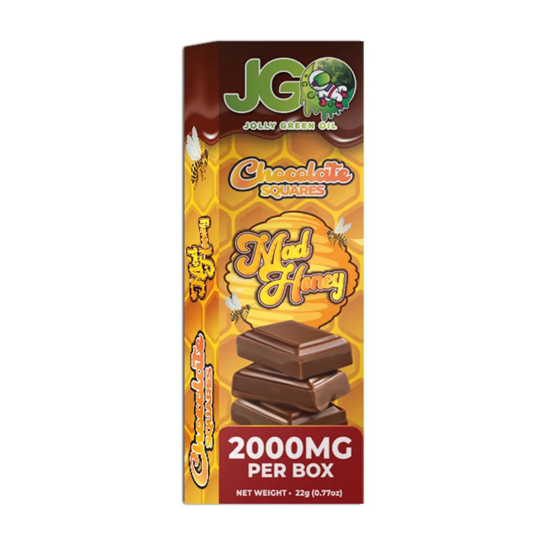 JGO Mad Honey Chocolate Squares (4pc) 2000mg 20ct - Tree Spirit Wellness