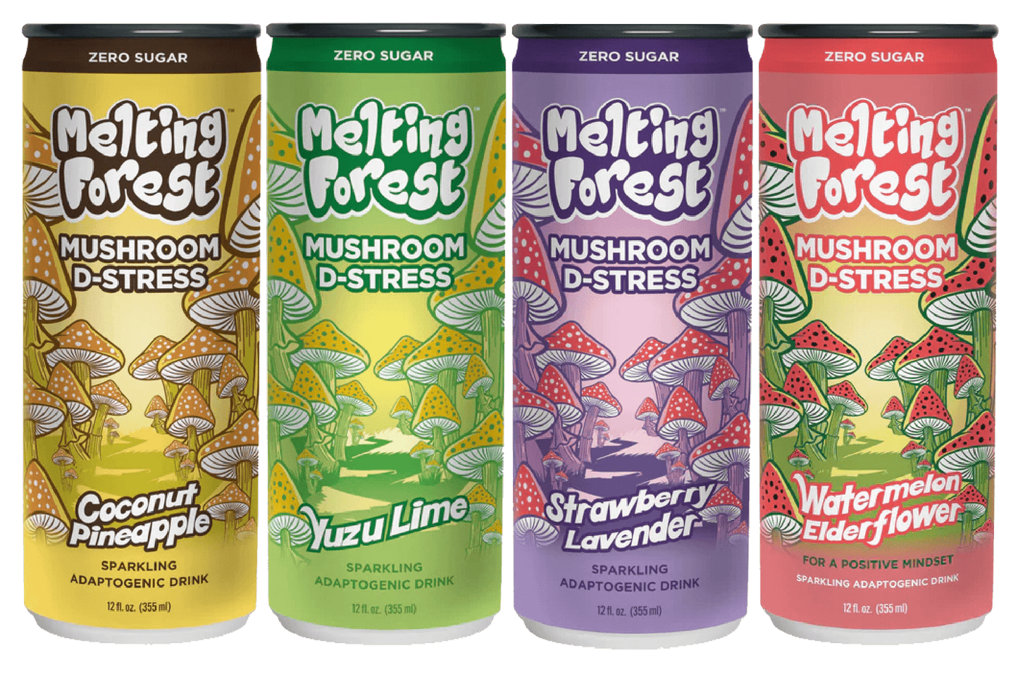 Melting forest - Mushroom D-Stress Sparkling Water (Zero Caffeine) - Tree Spirit Wellness