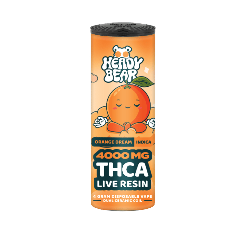 New! Heady Bear - Orange Dream Vape (Indica) 6pcs - Tree Spirit Wellness