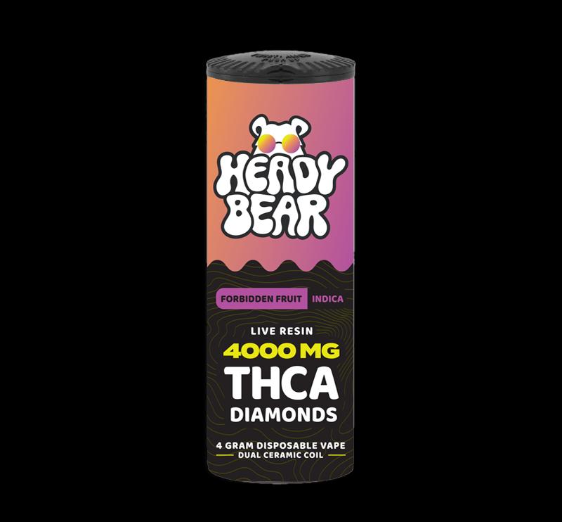 New! Heady Bear - THCA Diamonds - Forbidden Fruit Vape (Indica) 6pcs - Tree Spirit Wellness