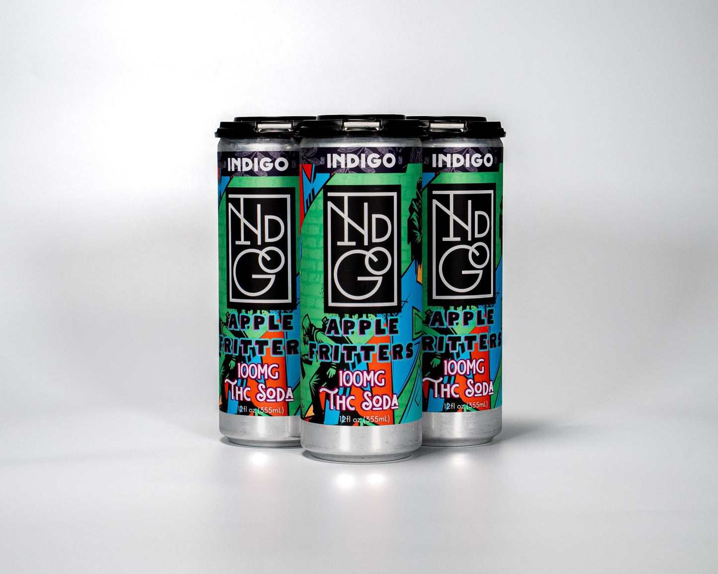 NEW! Indigo Apple Fritters Soda 100mg D9 - Case of 24 - Tree Spirit Wellness
