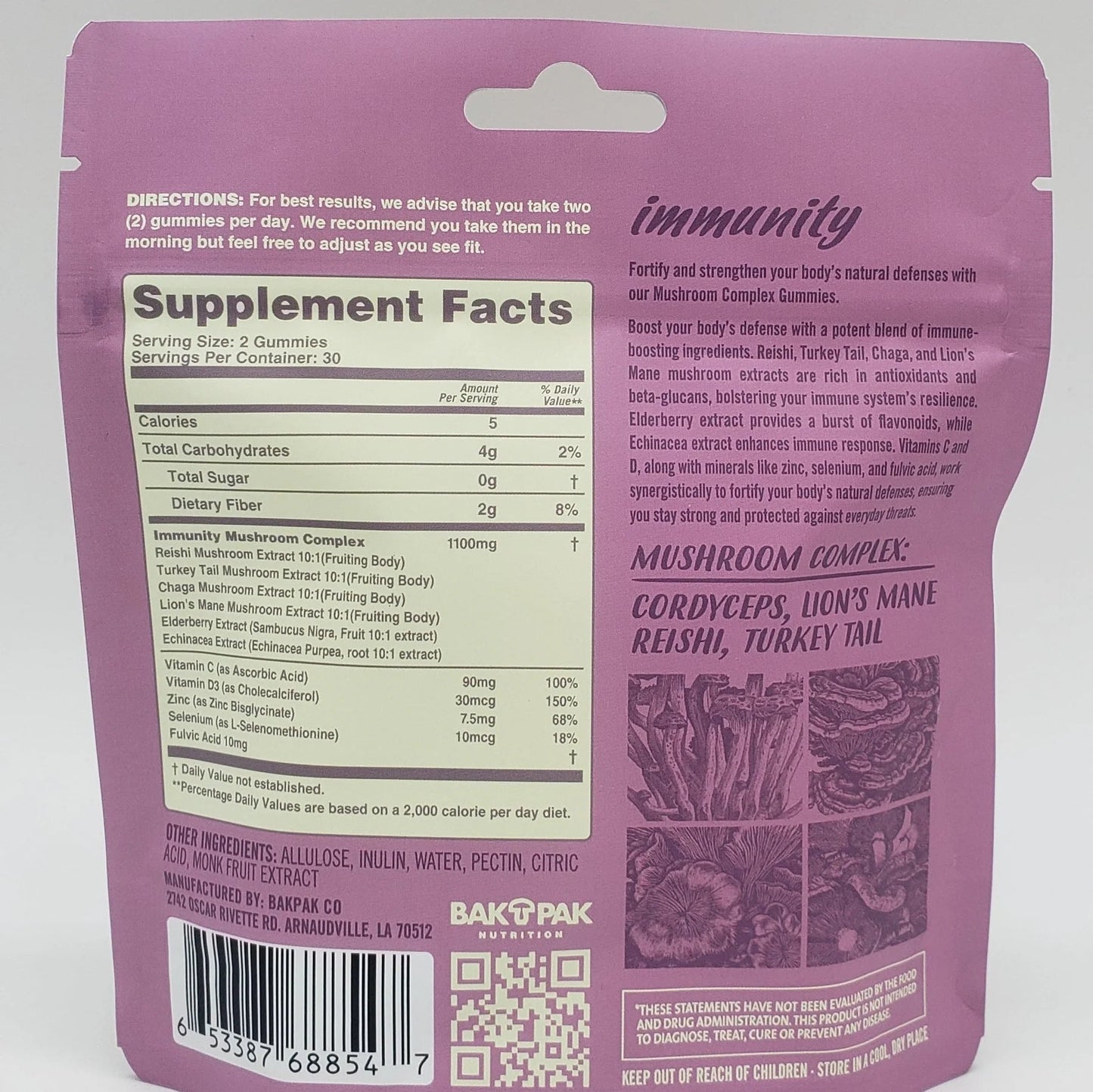 NEW! Mushroom Immunity Gummies~ Berry - Tree Spirit Wellness