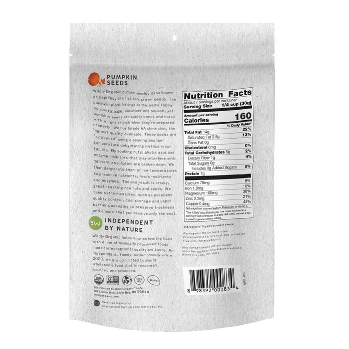 Nuts | Raw | Soaked & Dried | Certified Organic | Pumpkin Seeds | 25 lb. Case - Tree Spirit Wellness