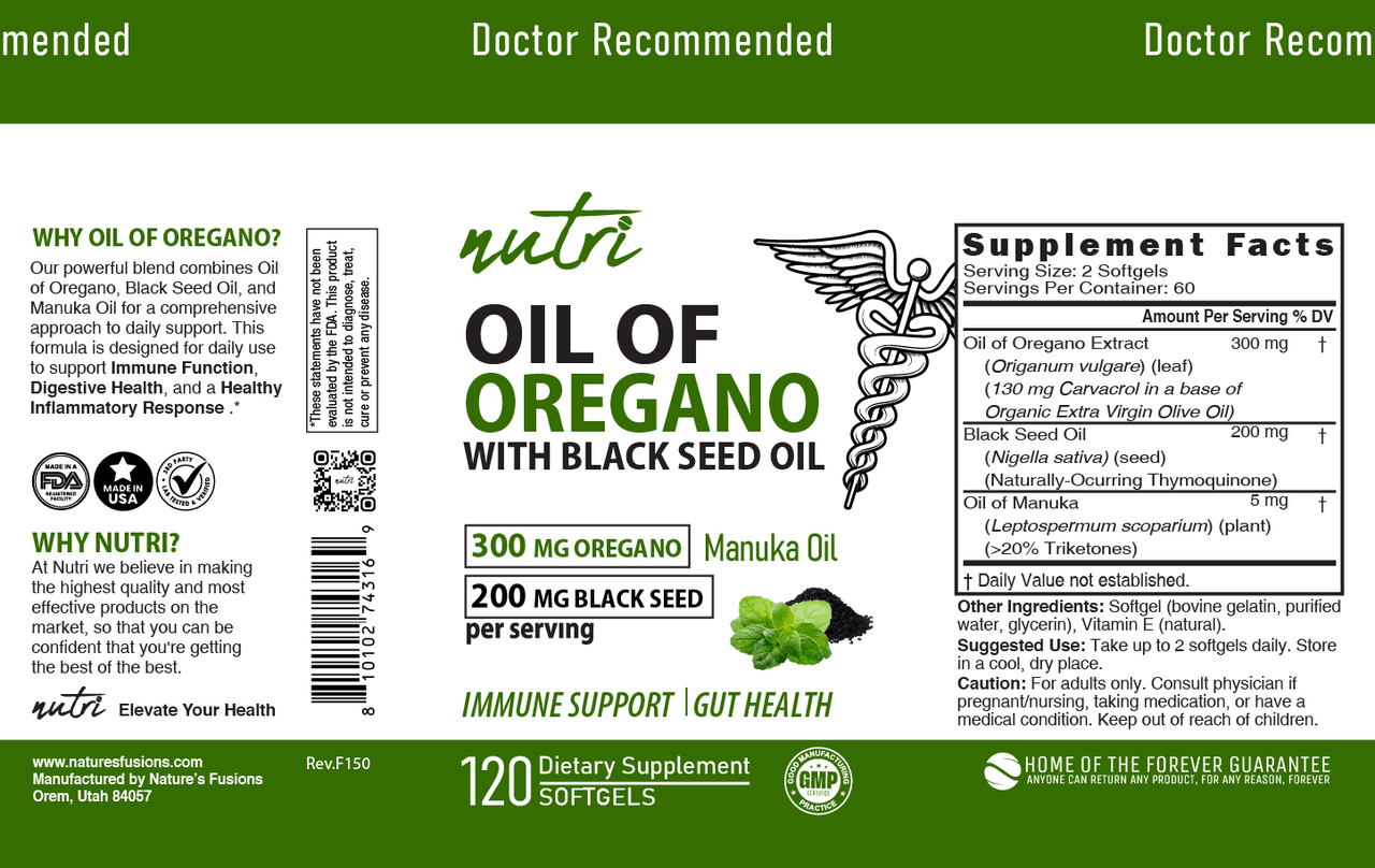 Oil of Oregano 500 mg Softgel 60ct - Tree Spirit Wellness
