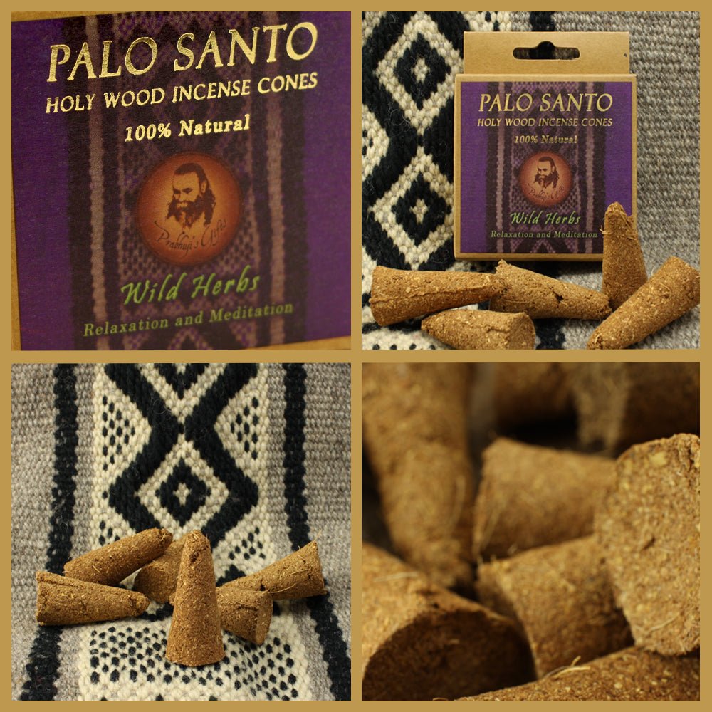 Palo Santo and Wild Herbs - Relaxation & Meditation - 6 Incense Cones - Tree Spirit Wellness