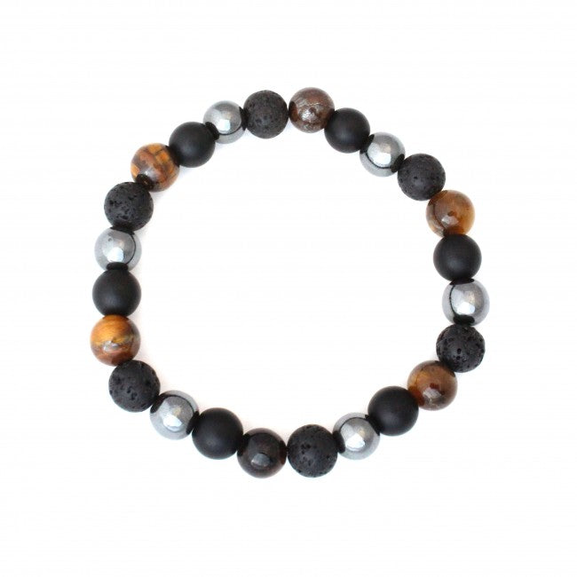 Tiger's Eye Hematite Aromatherapy Bracelet
