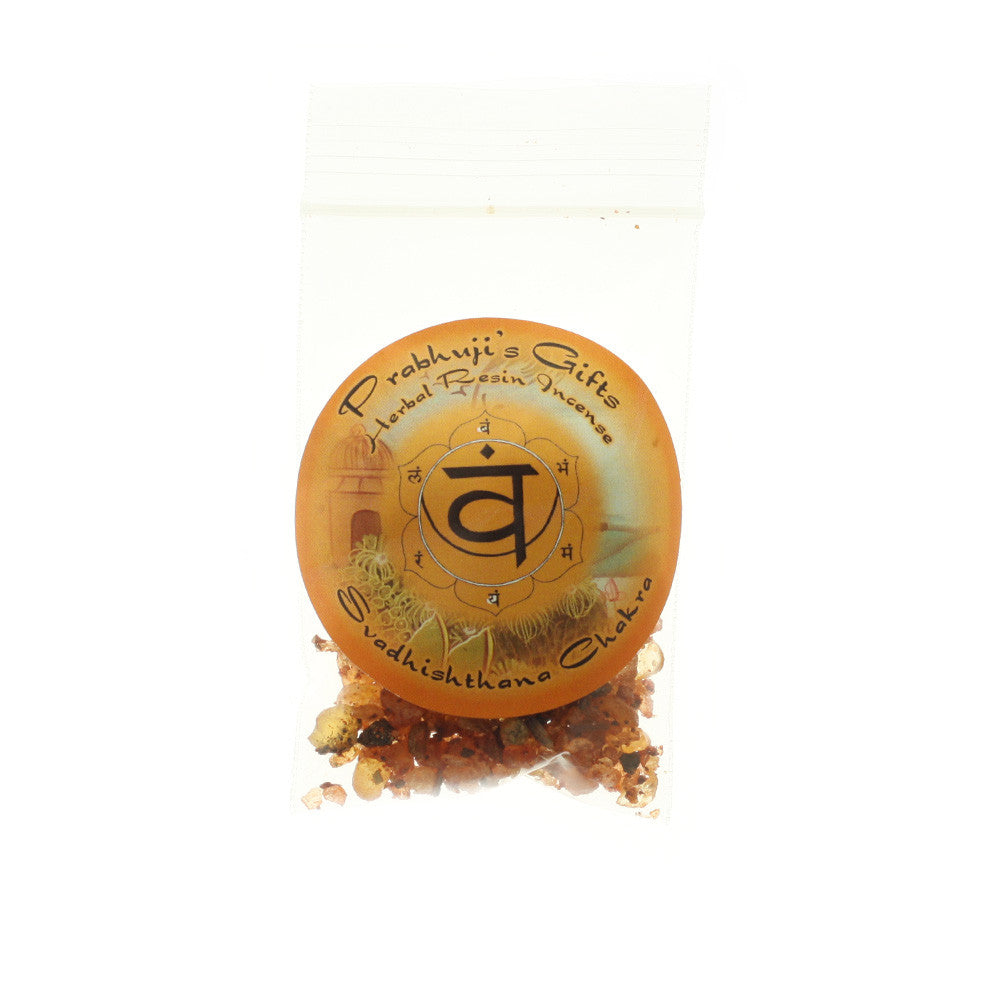 Sample Resin Incense Sacral Chakra Svadhishtana - Sensuality and Creativity - Wholesale and Retail Prabhuji's Gifts